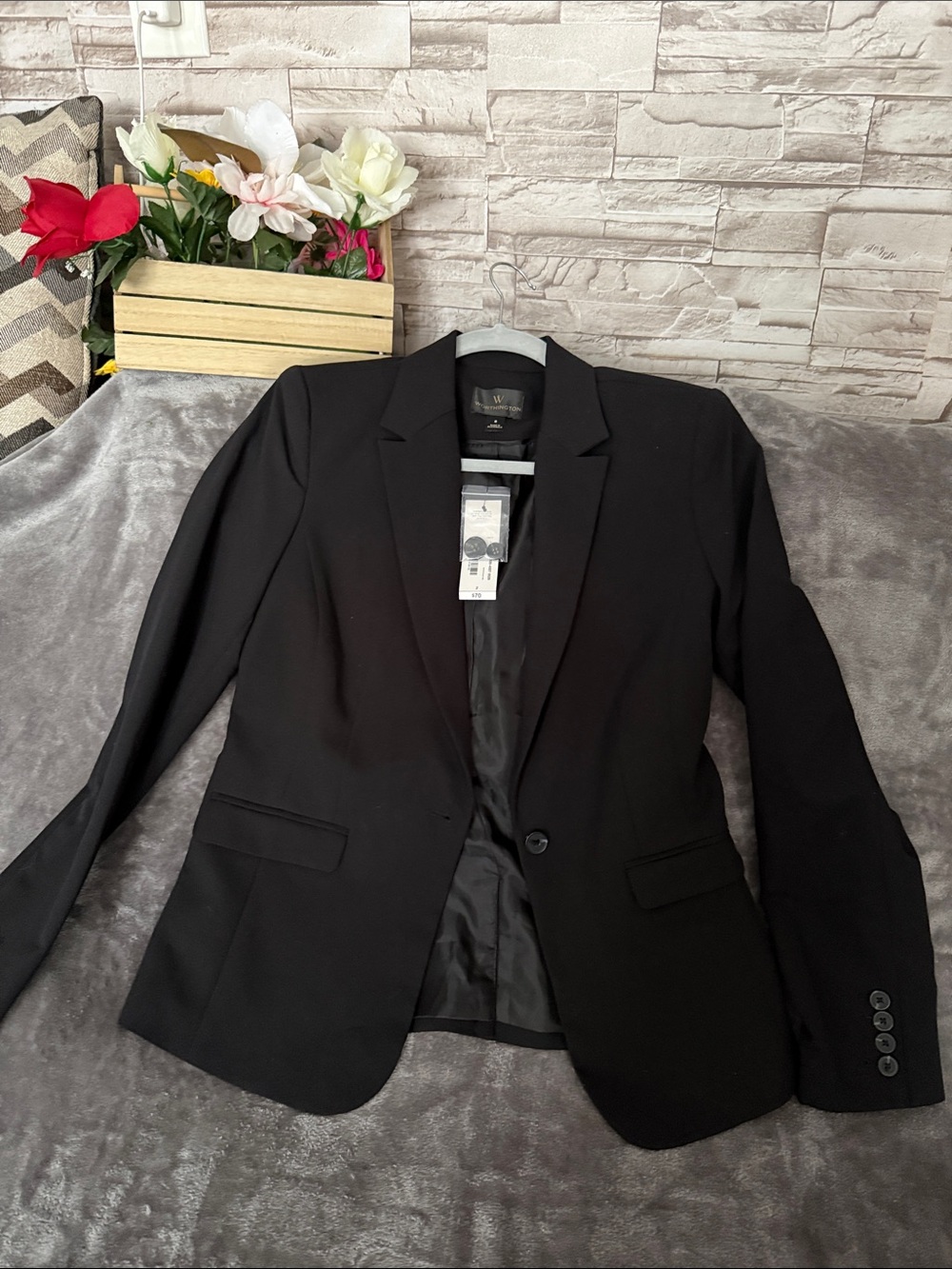 Vero Moda Black Tailored Single-Button Blazer
